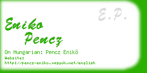 eniko pencz business card
